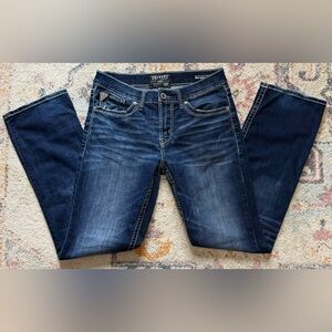 Salvage Men’s 32x34 Mayhem Boot Reg Fit Jeans Buckle Dark Blue Wash